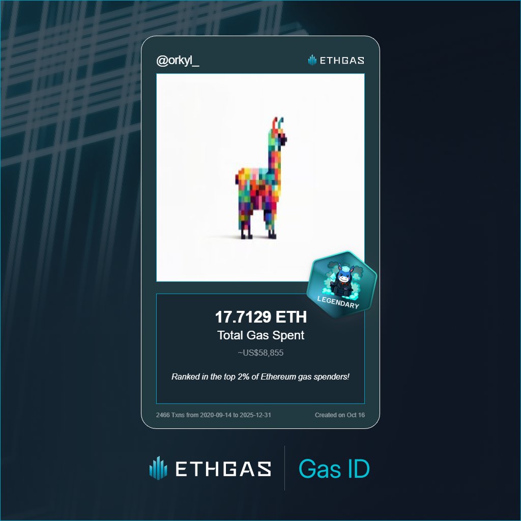 Over the years maybe I've spent a bit tooo much on $ETH gas. 

<a href="/ETHGasOfficial/">ETHGAS</a> getting me some beans and qualifying for their upcoming airdrop!

$GWEI me!

Hop in and get some back: ethgas.com/community/onbo…