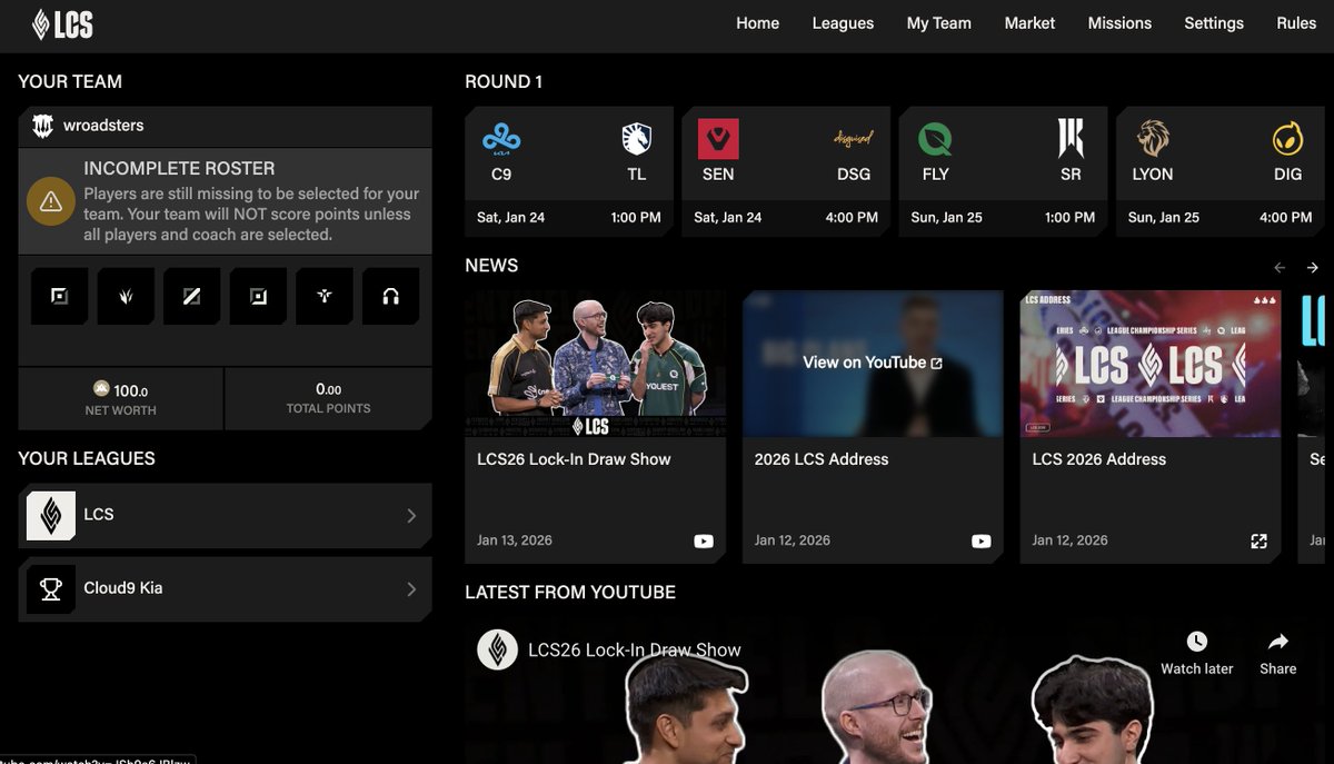 LCSOfficial's tweet image. Fantasy is now 🔴LIVE for the #LCS!

▶️ lcsofficial.gg