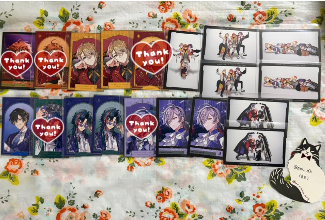 am__dk's tweet image. 【交換】
にじさんじ VOLTACTION 3SKM IMPACT 特典 チケット風カード フォト風カード フォトカード まねきねこ 箔押しポストカード ポスカ

[譲]1〜2枚目

[求]3枚目と4枚目

ポスカの集合最優先で探しています

郵送交換希望

よろしくお願いいたします。