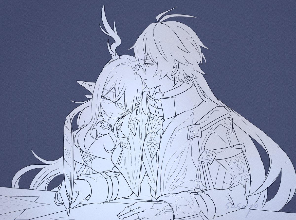 sarasarasasayo's tweet image. 報告書書き終わるの待ってたら寝ちゃった🦌さん #flauma