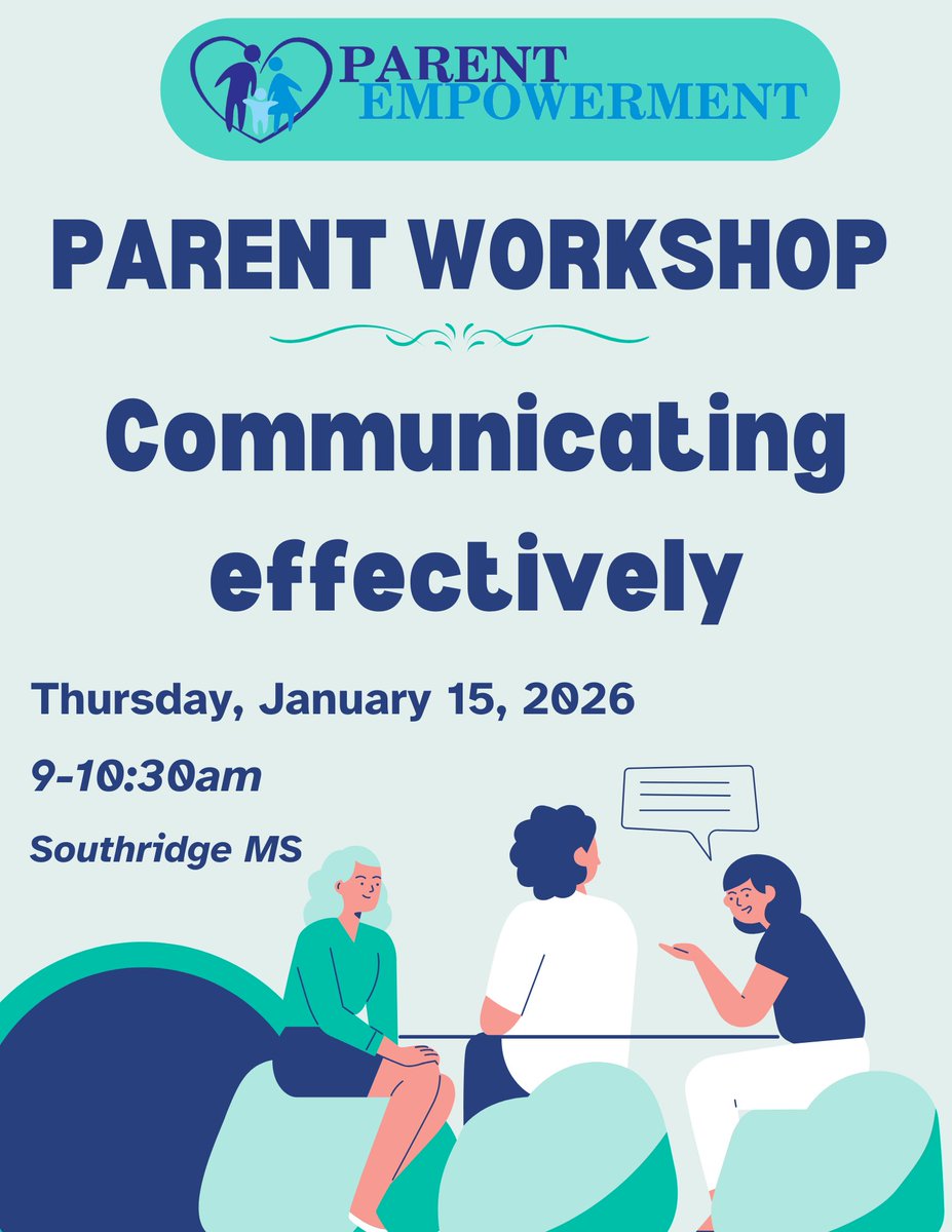 Reminder-Parent Workshop: Communicating Effectively- Thursday, January 15th @ 9:00 AM psqr.io/VSa0zS5pex via <a href="/ParentSquare/">ParentSquare</a>
