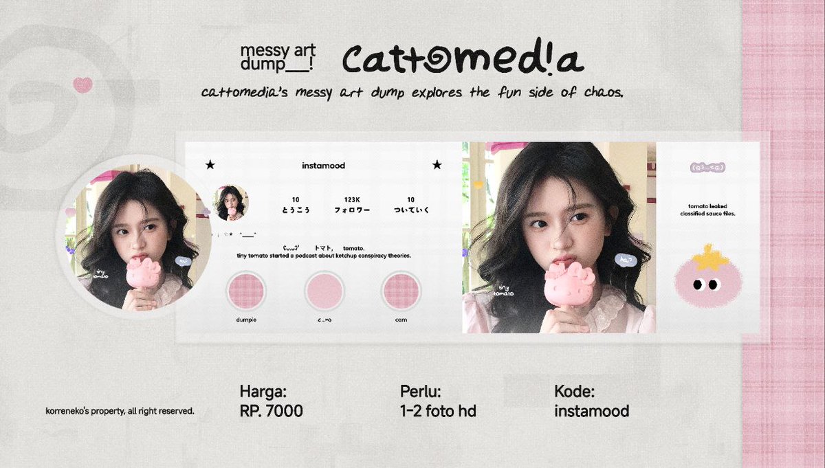 korreneko's tweet image. Help repost, ddanke!  &amp;gt;_______#? #zonauang

Hai, aku mau optip 4 katalog harga nya cuman 5.OOO ajaa ⁉️ Pengerjaan super duper cepat, yang mau titip yuk boleh reply dibawah okeeeng. &amp;lt;tnc cek ALT&amp;gt;