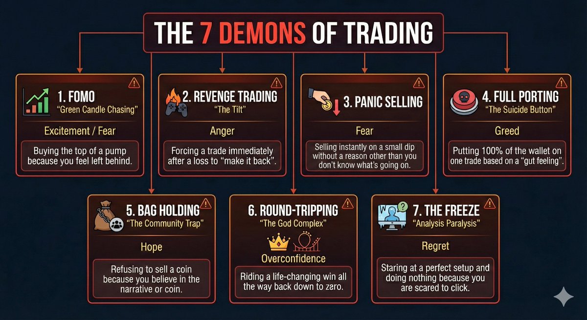 if you trade memecoins, 
psychology is 50% of the game. so unless your conscious of what you do, don't expect to win
