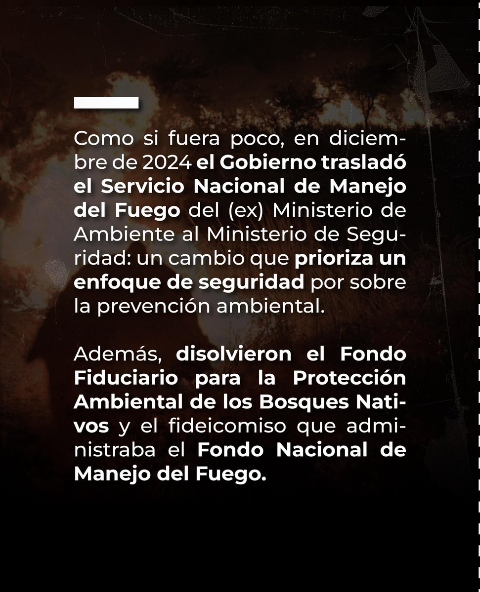 Situación actual de los incendios: menos presupuesto, ajuste y flexibilización normativa. Y las consecuencias son realmente terribles para el ambiente y todos los argentinos.