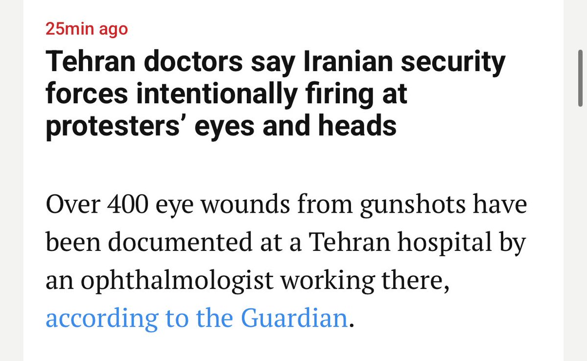 EYakoby's tweet image. BREAKING: Doctors in Tehran say that Islamic Republic forces are intentionally firing at protesters’ eyes and heads.

Where is the outrage? The time to act is now.