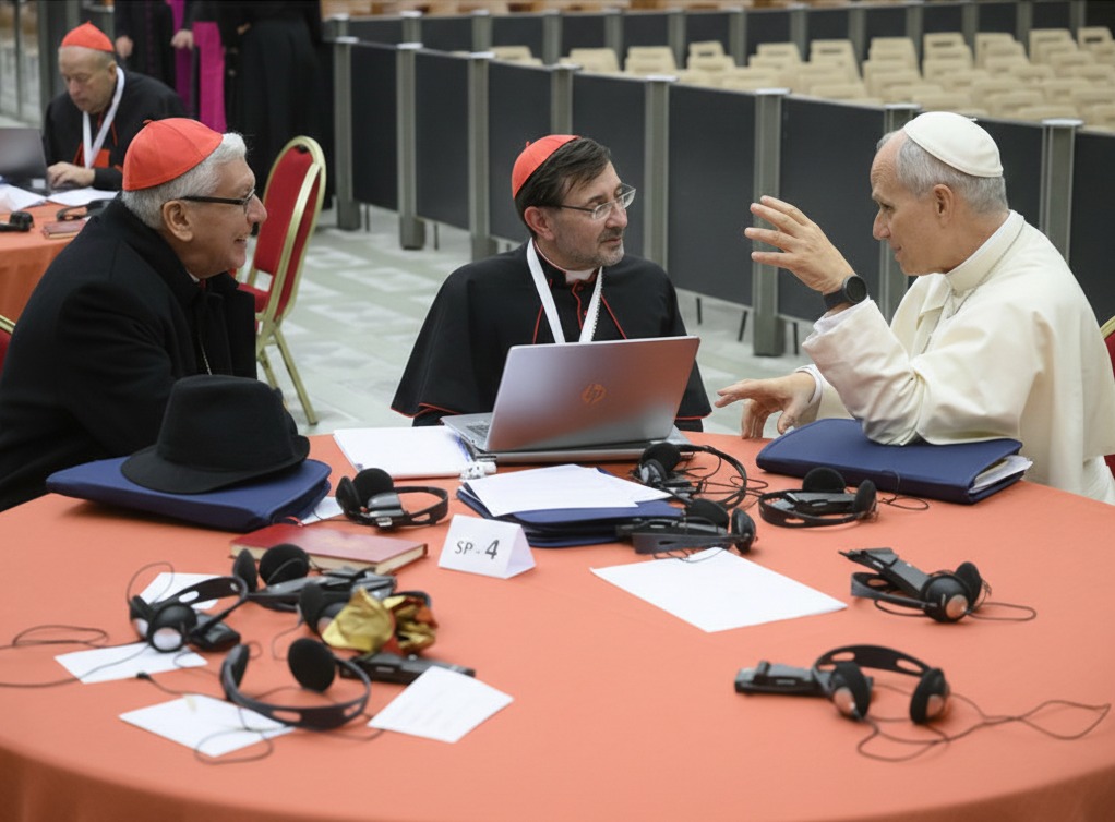 Emotivo abrazo entre el Papa León XIV, <a href="/Pontifex_es/">Papa León XIV</a> y el Cardenal Carlos Castillo, <a href="/arzolima/">Arzobispado de Lima</a> , durante el Consistorio Extraordinario convocado por el Santo Padre.