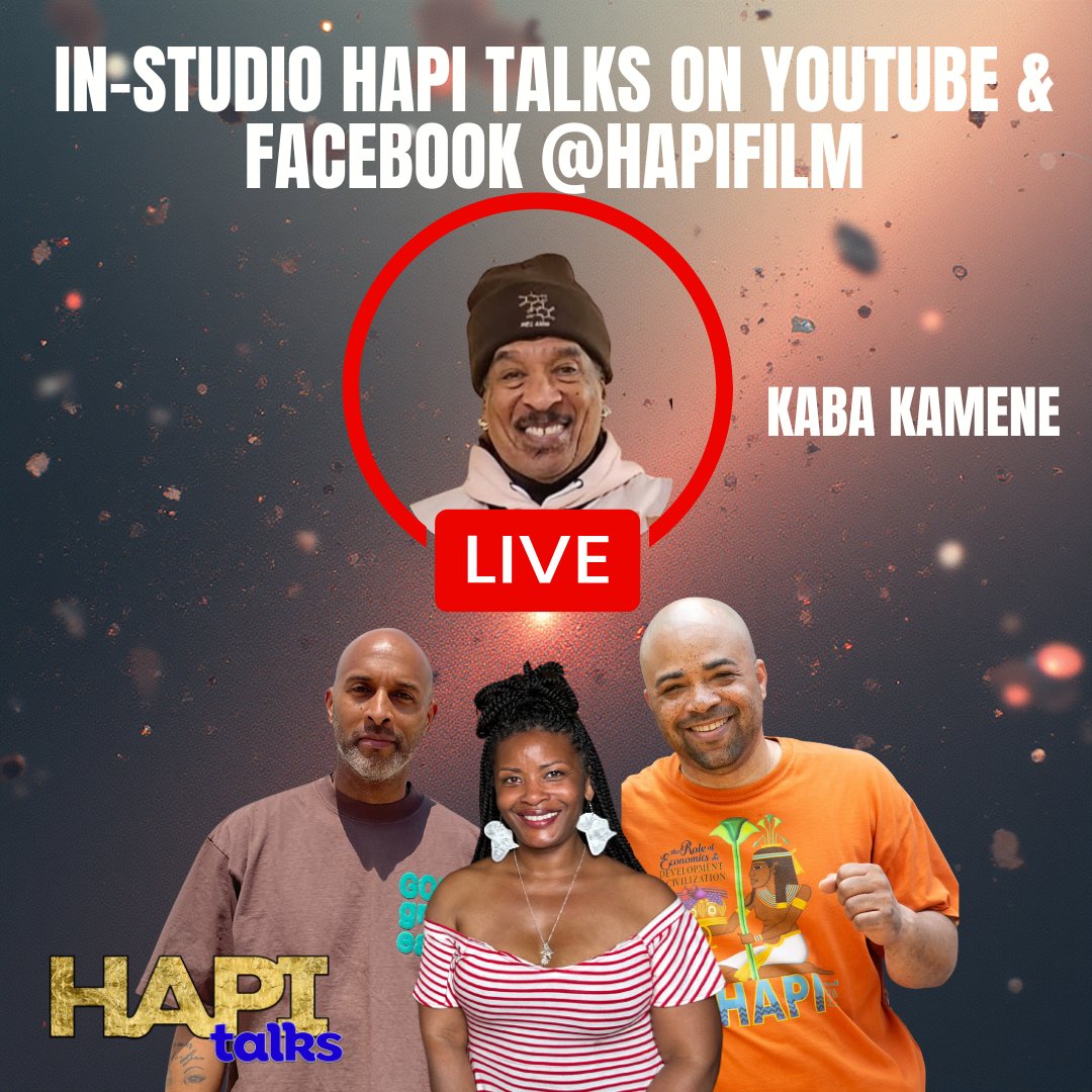 HapiFilm's tweet photo. We're Live on @HAPIFilm on our YouTube channel and Facebook pages with Kaba Kamene! Join the conversation live!!
#hapi #hapifilm #kabakamene @kabakamene https://t.co/ph4QM1wVIE