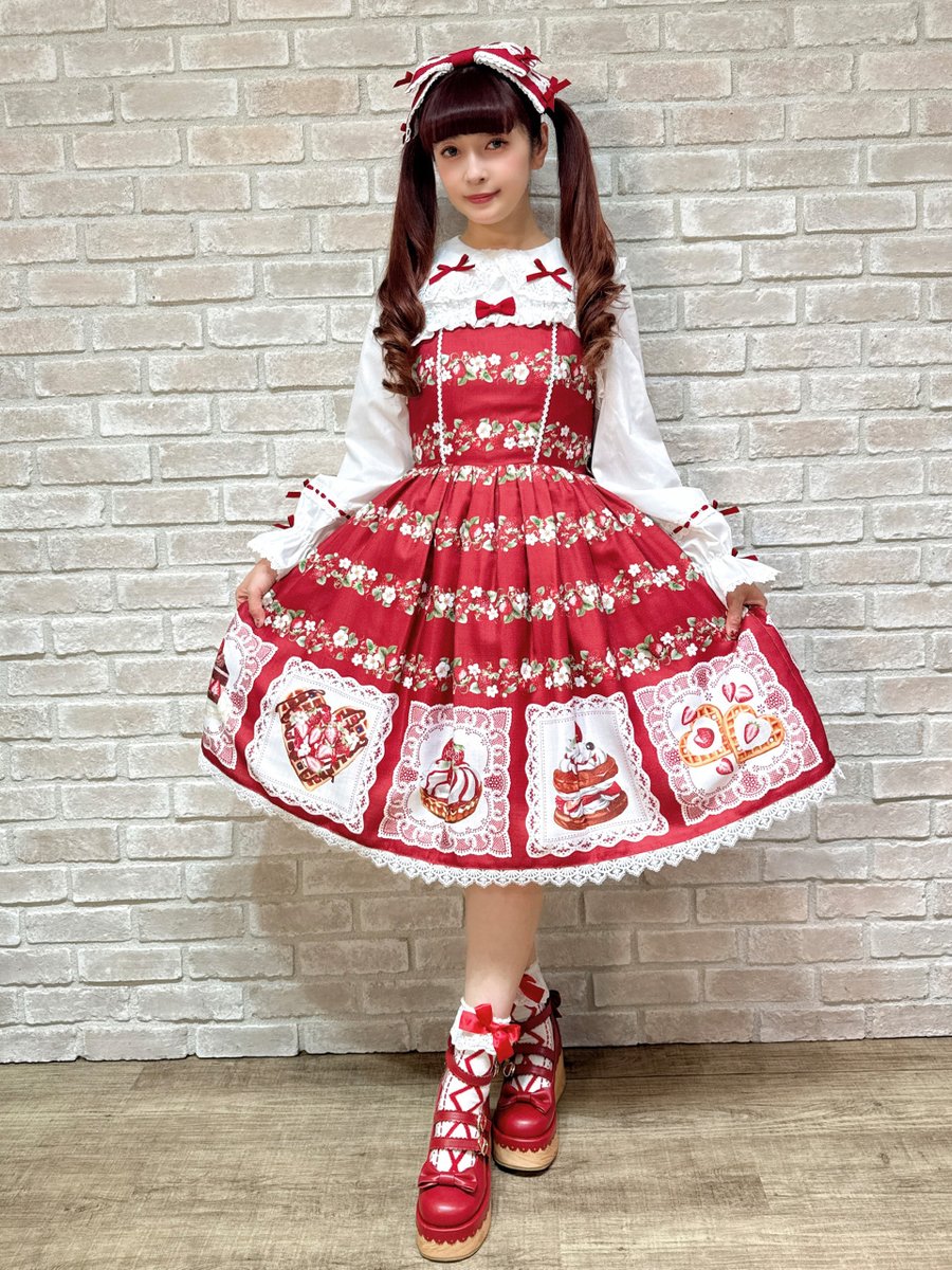 Chalmiere NEWS】 🍓ベイクドベリーロング丈ジャンパースカート