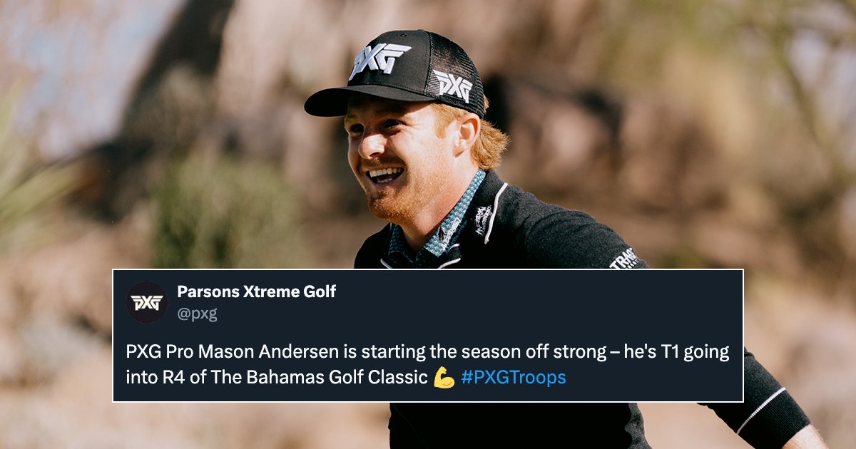 pxg's tweet image. PXG @kornferrytour Pro Mason Andersen is bringing his A-game to 2026 at #TheBahamasGolfClassic. #PXG #PXGTroops
