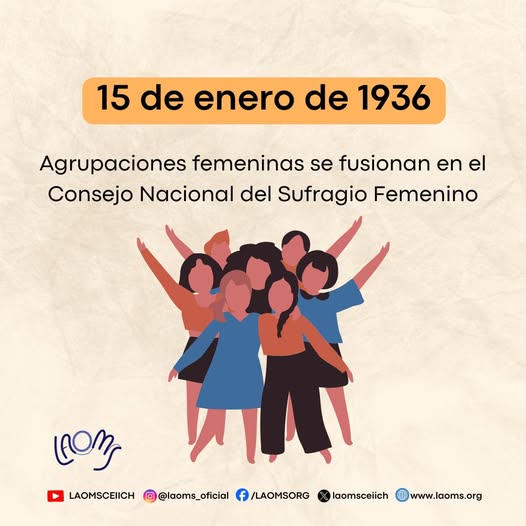 🗓 Un día como hoy, pero de 1936, agrupaciones femeninas se fusionan en el Consejo Nacional del Sufragio Femenino.

👉🏽 ¿Te interesa saber más sobre este suceso? Puedes consultar el siguiente artículo: scielo.org.mx/pdf/espiral/v1…

#EfeméridesLAOMS #LAOMS #UnDíaComoHoy