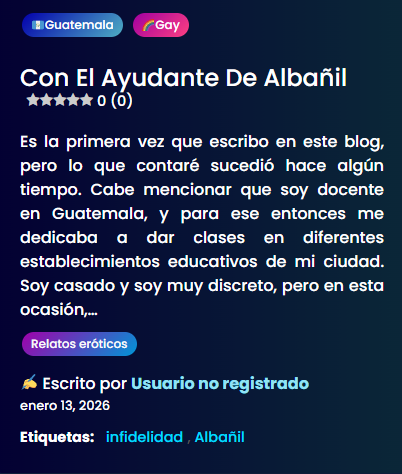 relatos_gay_cl's tweet photo. 𝗥𝗘𝗟𝗔𝗧𝗢: Con el ayudante de Albañil 🍆🔥

𝗥𝗘𝗟𝗔𝗧𝗢 𝗖𝗢𝗠𝗣𝗟𝗘𝗧𝗢: https://t.co/tsDbf7cT97 https://t.co/d0Bwrk1eCq