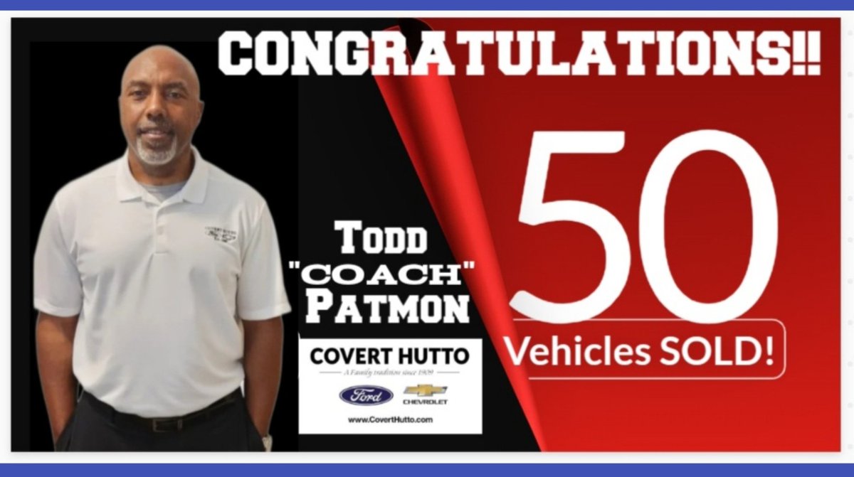 SNLyonsPatmon's tweet image. 🎉Congrats to TP! @CoachPatmon In just a few months' time👏 It's not just about helping get vehicles sold, it's more about helping people/families along their life journeys...something he's done for a very long time in his career. 
Proud of Coach!