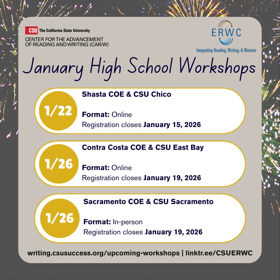 CSU Expository Reading and Writing Curriculum tweet media