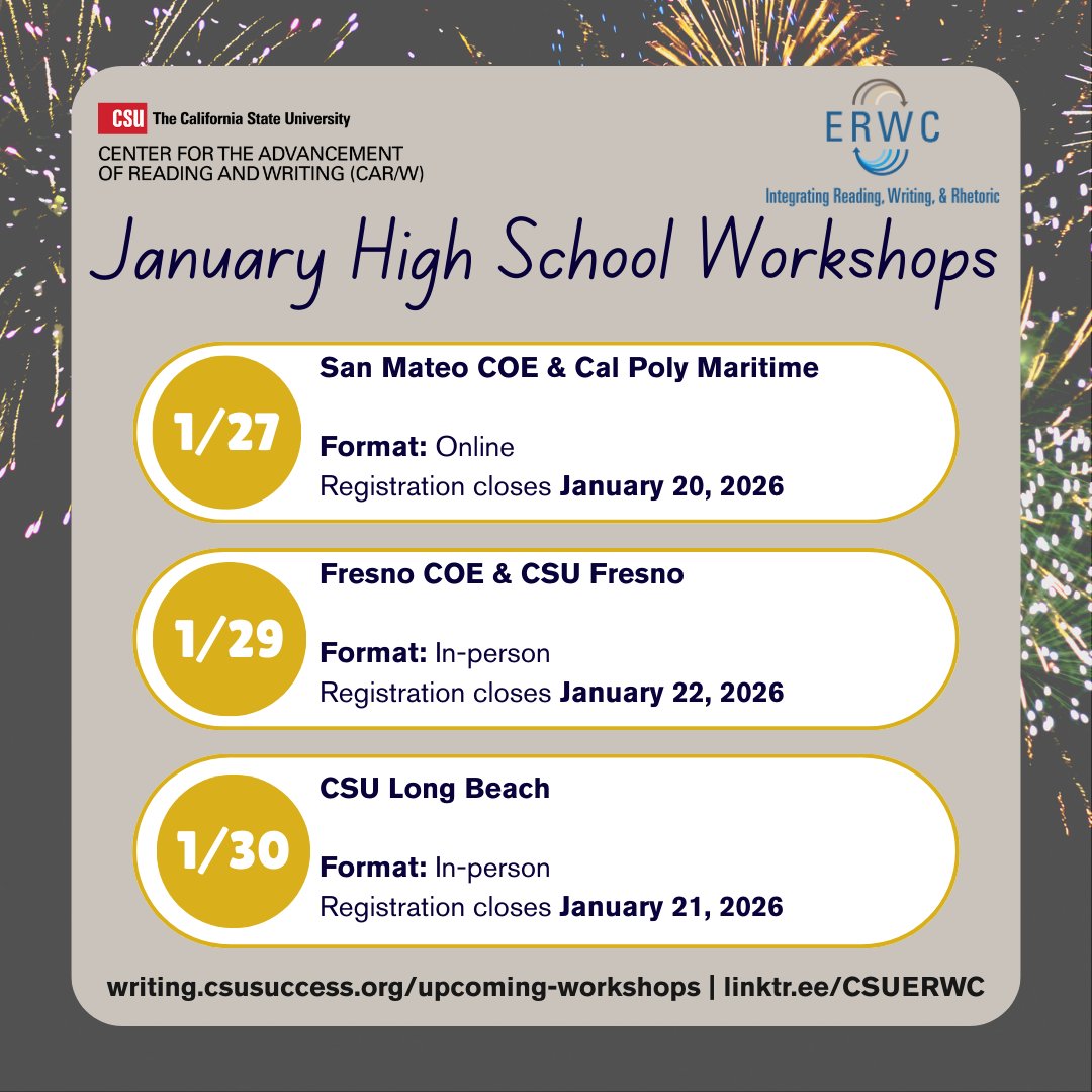 CSU Expository Reading and Writing Curriculum tweet media