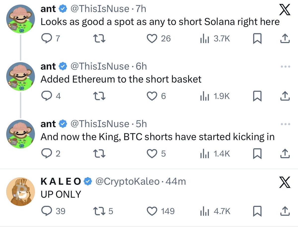 Who will be right?

<a href="/ThisIsNuse/">ant</a> 
<a href="/CryptoKaleo/">K A L E O</a>