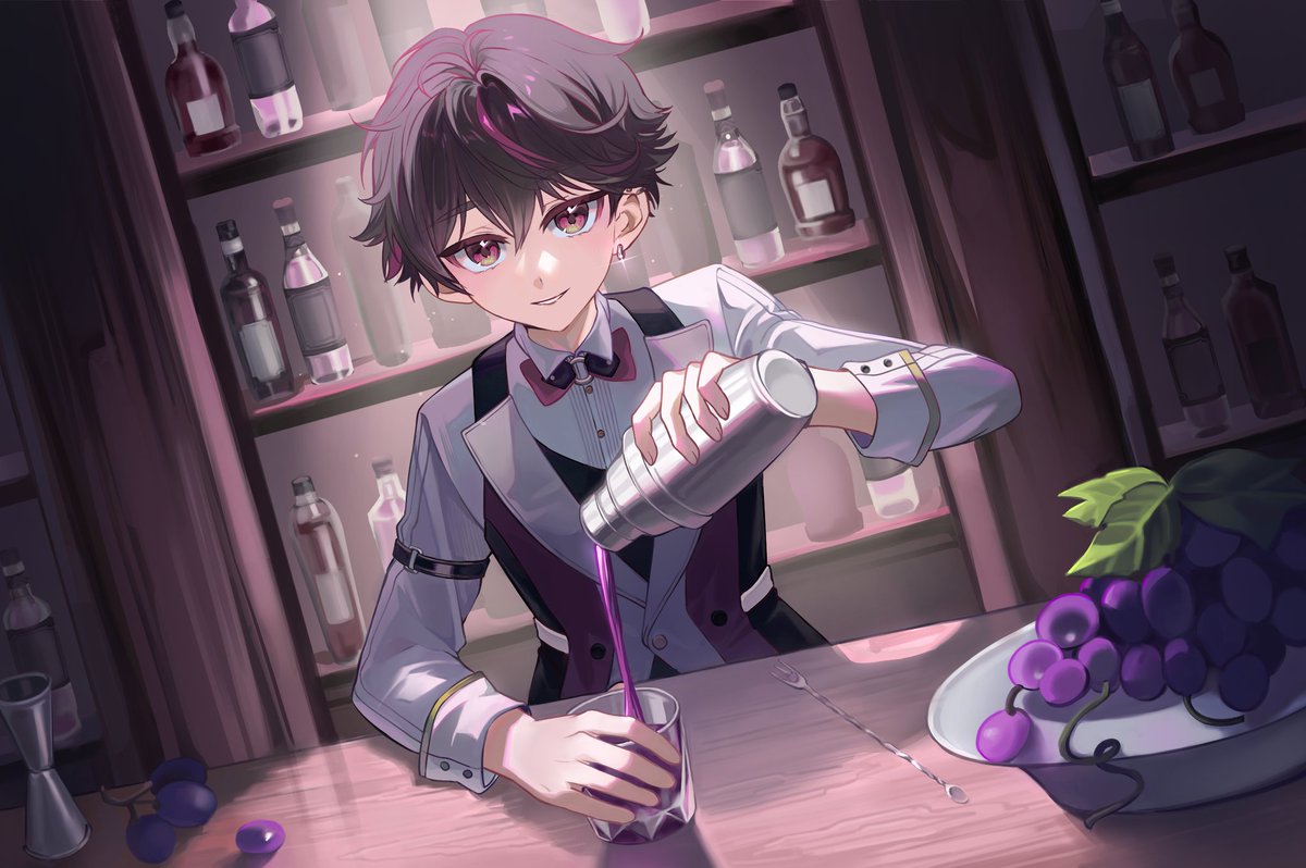 友達の誕生日プレゼントです！🍇🍇🍷
#そうまart