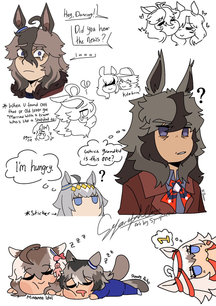 Oguri Cap family line. From past to present day Ready Aiko...wait no, "Oguri Nap"

#ウマ娘 #umamusume #オグリキャップ