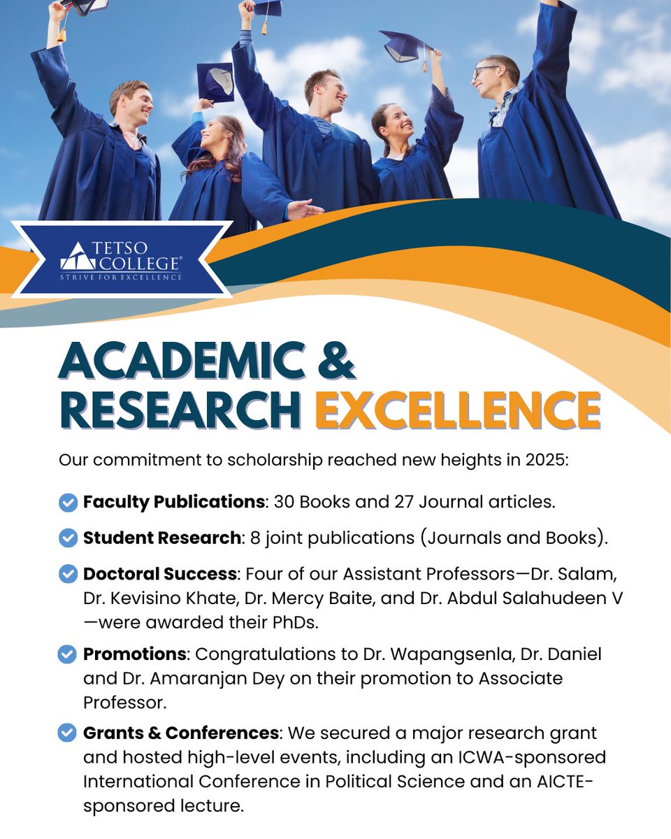 TetsoCollege's tweet image. As we step into 2026, it is important to reflect on the strong foundation we built last year. Our achievements are a true testament to the dedication, resilience, and collective efforts of our faculty and students.