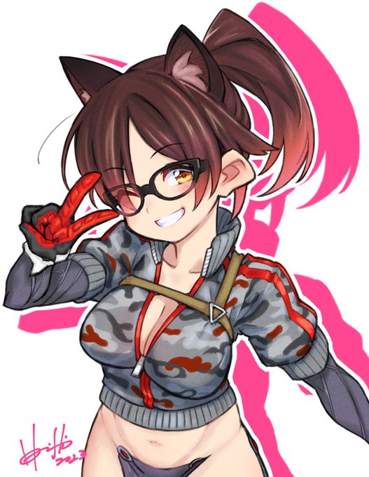 #眼鏡っ娘を見るとストレスが減るらしい 
ロボ子さん☺👓 