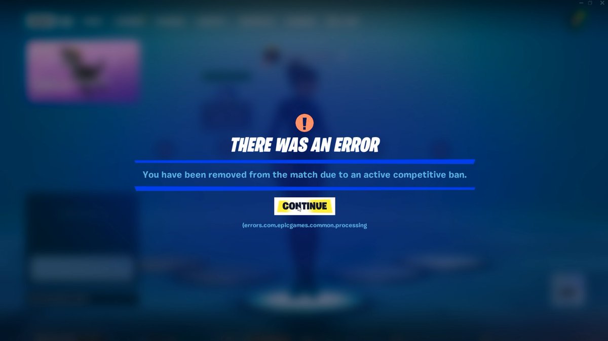 . <a href="/FortniteStatus/">Fortnite Status</a> <a href="/FNCompetitive/">Fortnite Competitive</a> <a href="/Fortnite/">Fortnite</a> <a href="/FortniteGame/">FortniteGame</a>  False bugged competitive ban w no expire timer, i can even queue ranked but if i try to queue a tournament i get kicked and cant queue ranked for like 12 hours then i can again. no response to support tickets either...