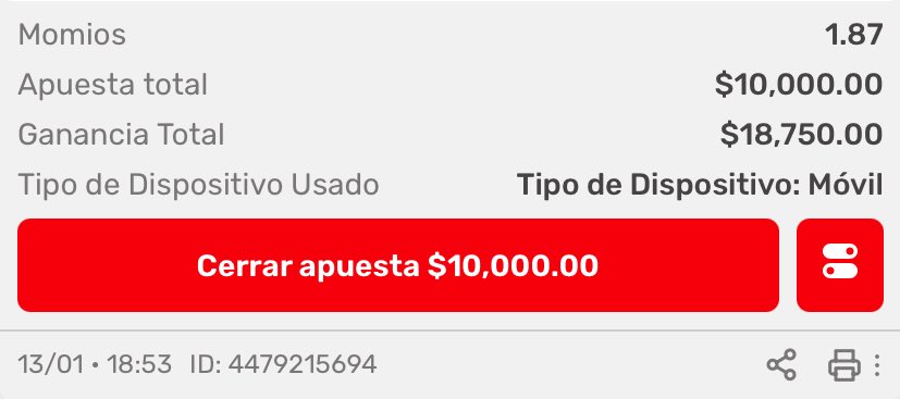 100 likes y les regalo mi bombazo que empieza en 7 minutos 

Revienten el tuit cabrones, si quieren ganar dinero, yo no fallo estas jugadas