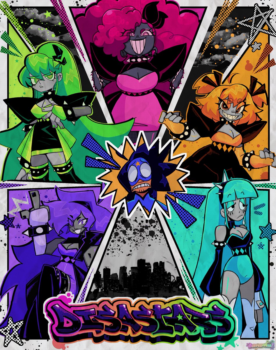 berriebombz's tweet image. that FUCKASS hacker took my pinned post so here we go again; the pitch for my indie animated pilot, #Disastars!
It‘s magical girls.
but evil. (🧵)