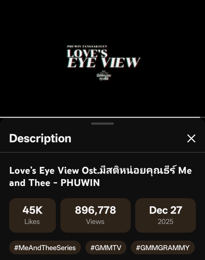 boost4phuwin's tweet image. #STREAMnVOTEforPHUWIN

Please keep streaming Love's Eye View on YouTube and vote the T-POP app—streams count toward the score! Only 16 hours left, keep trying!!!

896K➡️900K

🧷youtu.be/NWYYgOXbYHA?si…

#Loveseyeview_MV 
#phuwintang  @phuwintang