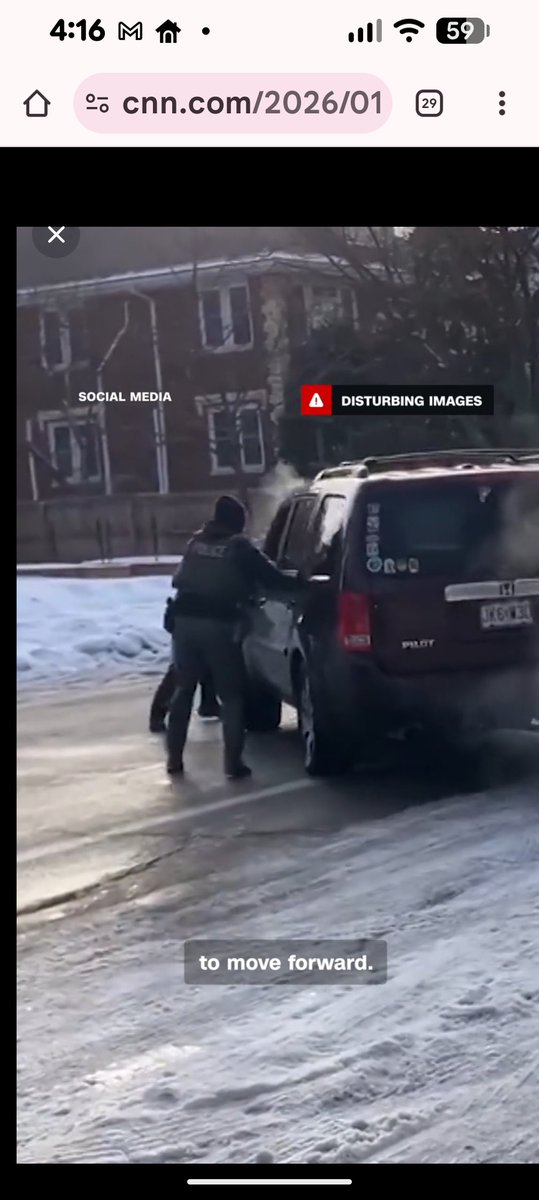 JannyMaha's tweet photo. @glenn_tunes His feet are going TOWARD the car. HE hit the car. He circled the car and placed himself IN FRONT of her. DHS Mgmt Directive says NOT to get in front of a car to stop a vehicle. 
SHE IS INNOCENT!! https://t.co/ik7uFF64qE