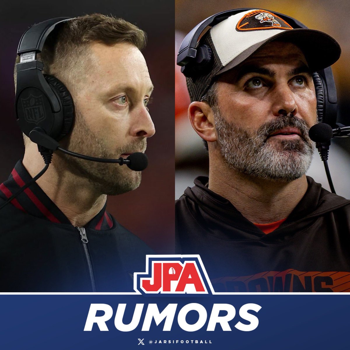 jasrifootball's tweet image. 𝗥𝗨𝗠𝗢𝗥𝗦: The Eagles are expected to give Kliff Kingsbury and Kevin Stefanski “real looks” for their vacancy at OC, per @JosinaAnderson 

This is of course in the scenario that they do not land head coaching gigs.