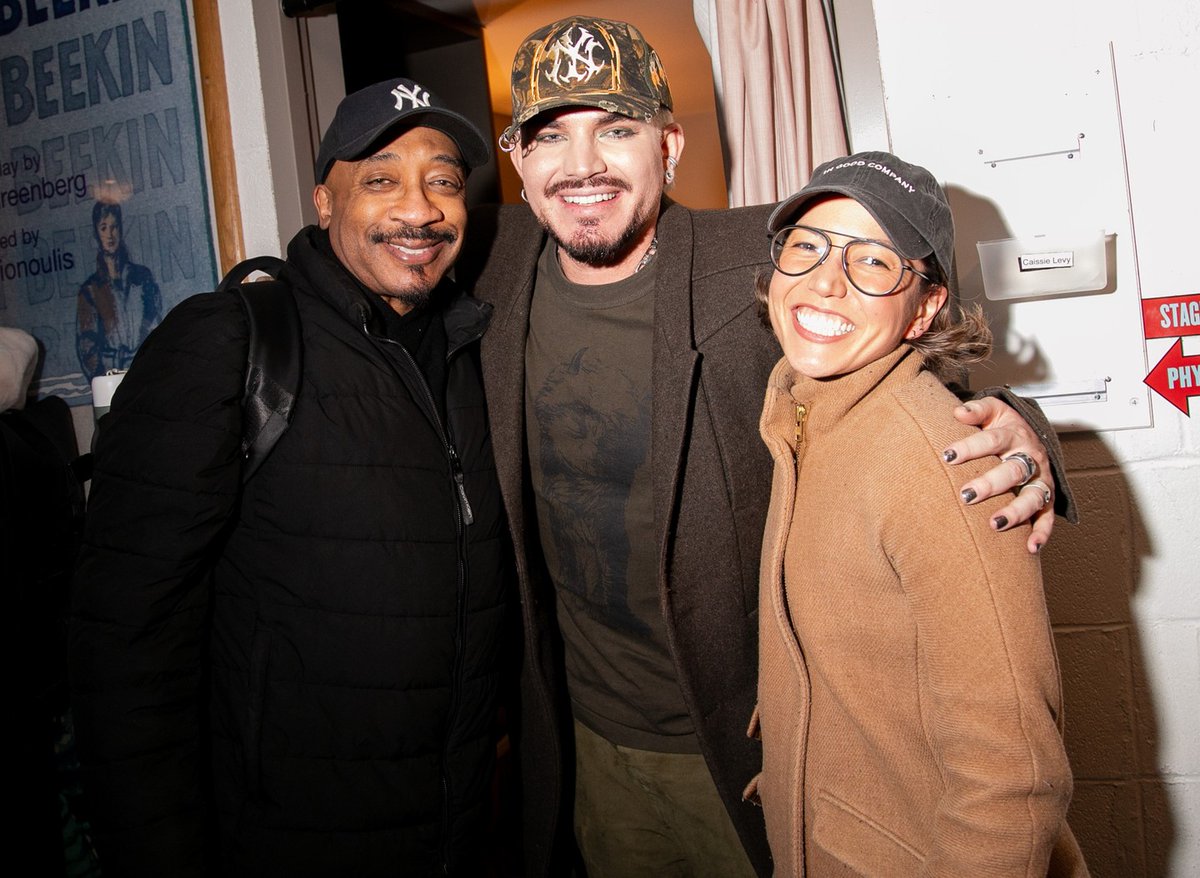 4Gelly's tweet image. New photos of Adam with the cast of RAGTIME from last Thursday 
"This is a century spinning crossover we absolutely knew we needed. We were thrilled to welcome Adam Lambert to the Vivian Beaumont to see RAGTIME." 🤎🤎
via Lincoln Center Theater
