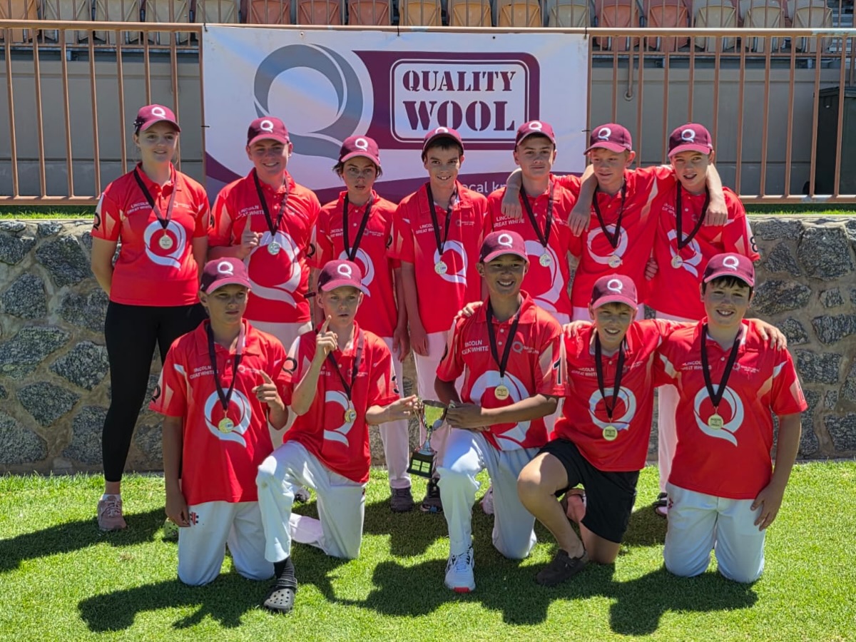 QualityWool's tweet image. CONSISTENCY proved the winning formula for Port Lincoln Great Whites, who claimed the 2026 Quality Wool Cup after an undefeated campaign at the Under 14 T20 cricket tournament held in Port Lincoln on Monday and Tuesday. Report 👉 bit.ly/3Zc1R8U