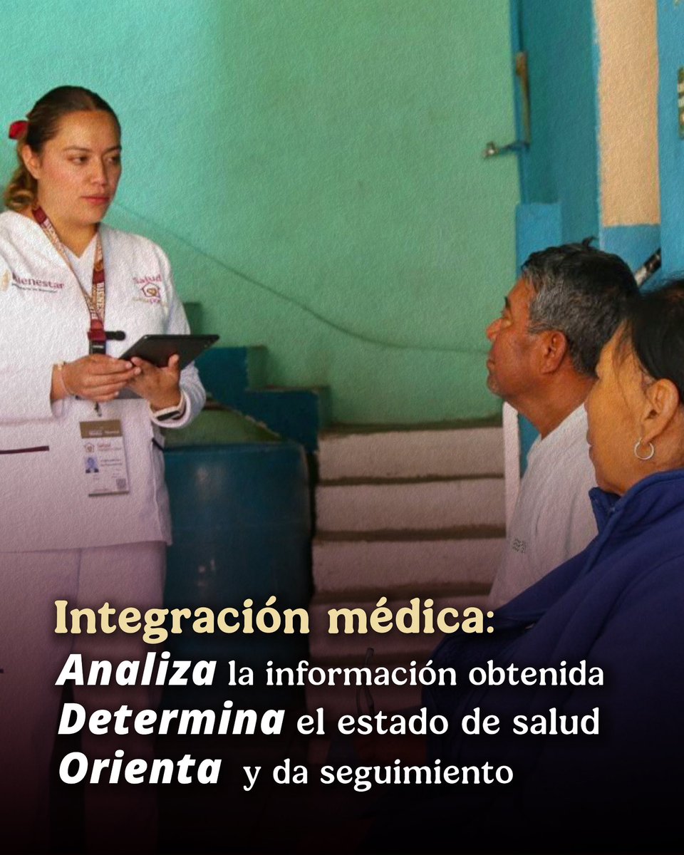 Así es la primera visita de #SaludCasaPorCasa: valoración, revisión y orientación para cuidar tu salud desde tu hogar.

#HumanismoMexicano
#PrimeroLosPobres