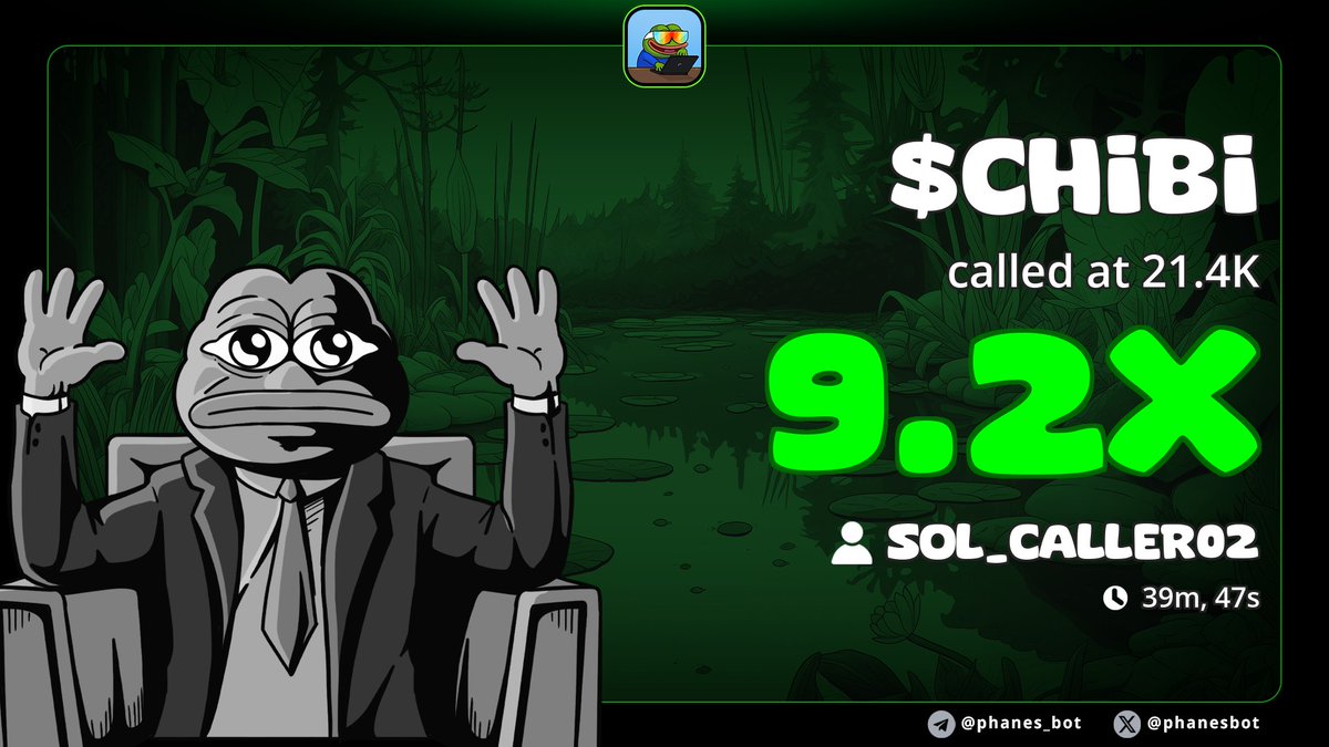 Sol_Caller02's tweet image. Amazing 9x profit up on my call on $CHIBI
Ca....

E6VzR9j6jCofELqmw2mjAwiAPQae3iJkZCShgv2tpump

#memecoin #solana #Degen
