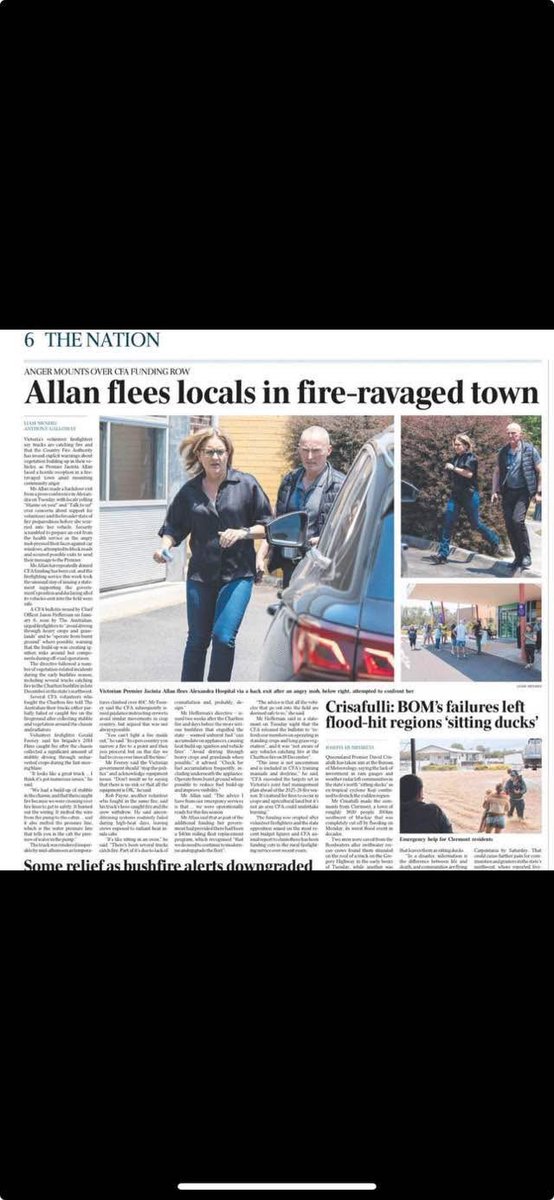 Jacinta Allan flees rural votes in an act of cowardice.