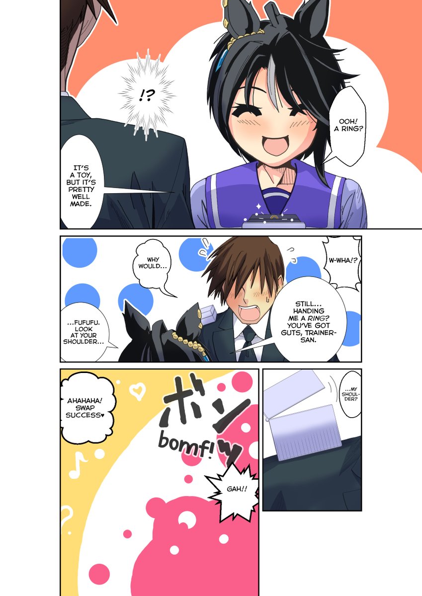 Sadtiger_117's tweet image. 英語版です! [EN]

Dorm Head Fuji's Deadly “No-Escape Setup” Trick.

Translation/英訳 @TheParacite
Typeset/植字工@Sadtiger_117

#ウマ娘 #umamusume #UmaTranslations