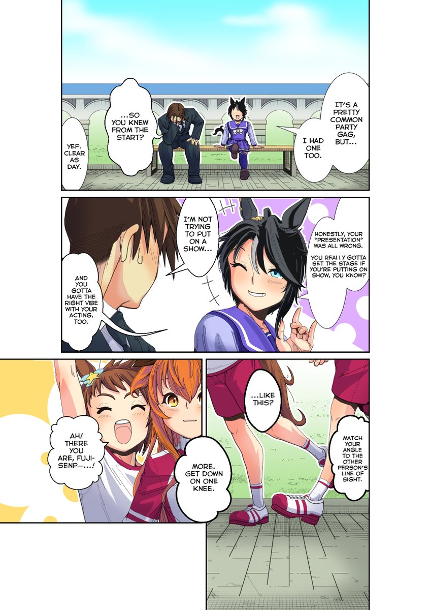 Sadtiger_117's tweet image. 英語版です! [EN]

Dorm Head Fuji's Deadly “No-Escape Setup” Trick.

Translation/英訳 @TheParacite
Typeset/植字工@Sadtiger_117

#ウマ娘 #umamusume #UmaTranslations