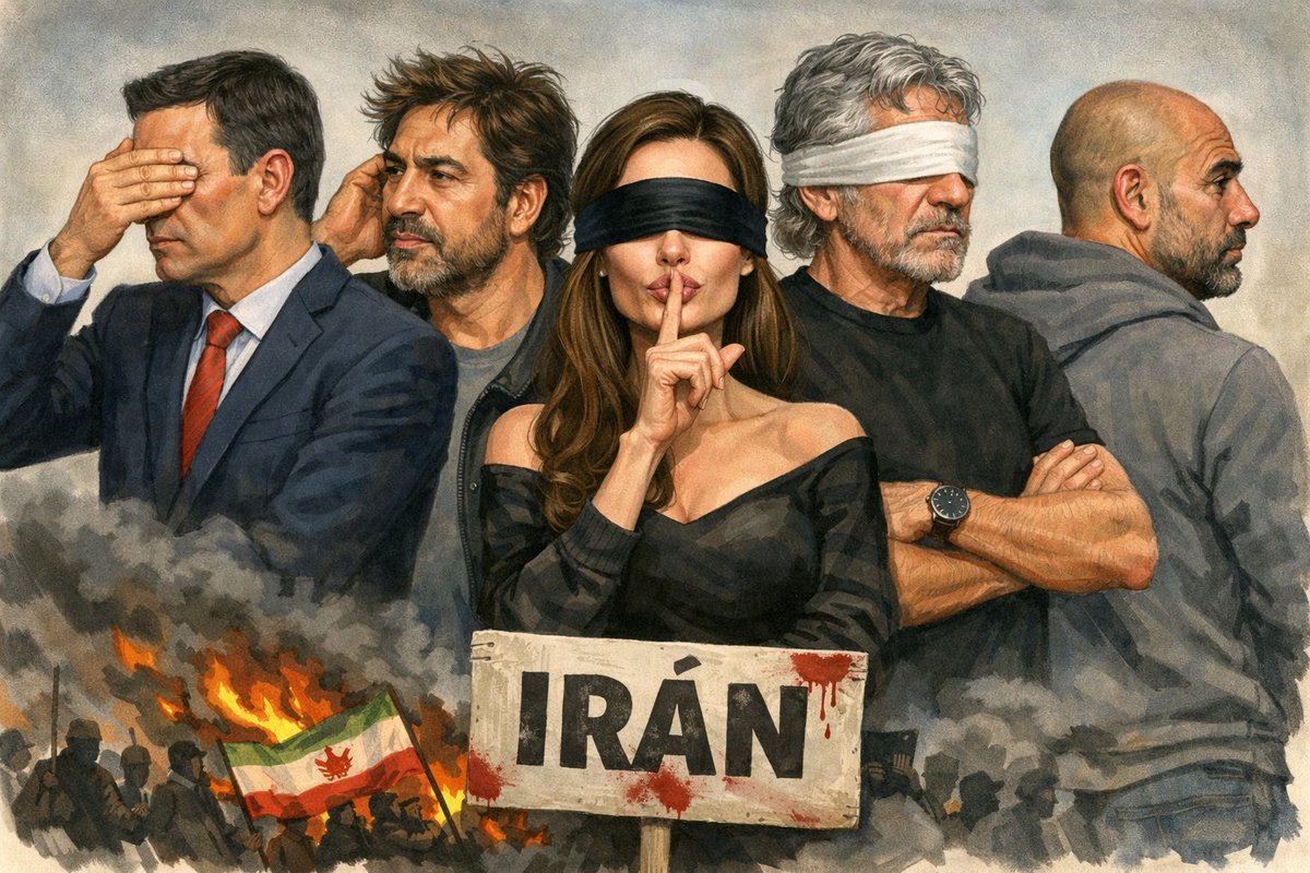 .<a href="/sanchezcastejon/">Pedro Sánchez</a>, Javier Bardem, Angelina Jolie, <a href="/rogerwaters/">Roger Waters ✊</a> y Pep Guardiola son solo una muestra gratis de tantos hipócritas antisemitas que gritaban por un inexistente genocidio en Gaza y se hacen bien los boludos sobre la masacre del régimen islámico en Irán.