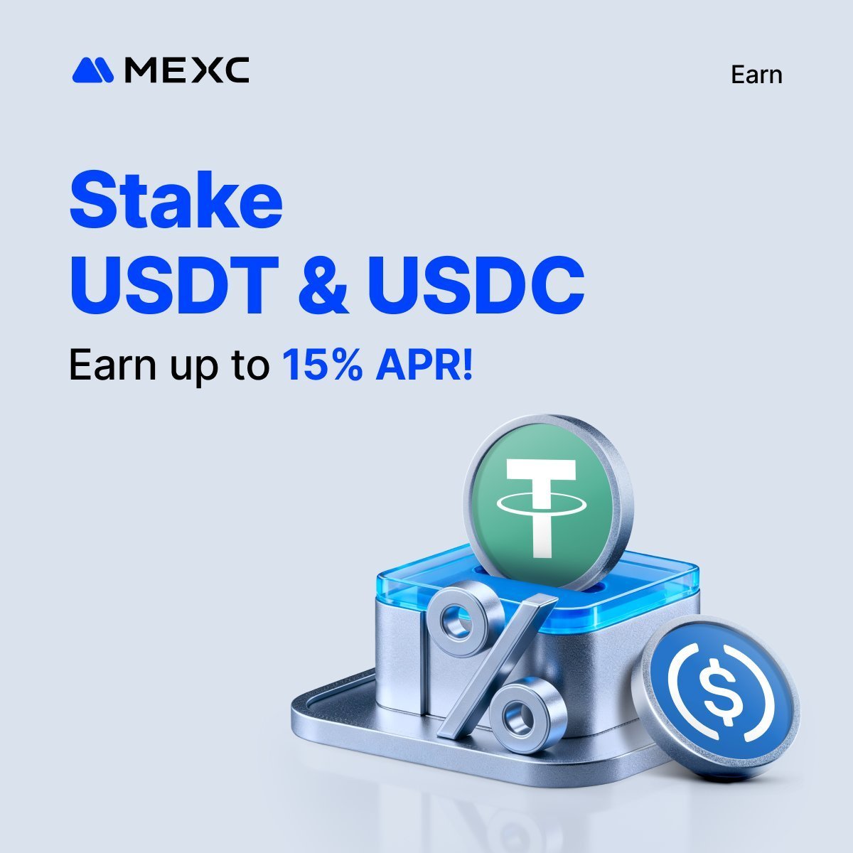 MEXC_Official's tweet image. $USDT &amp;amp; $USDC Staking Gala is ongoing on MEXC!

Earn up to 15% APR with Cross-Asset Fixed Savings.

👉 Join now: mexc.com/staking?financ…