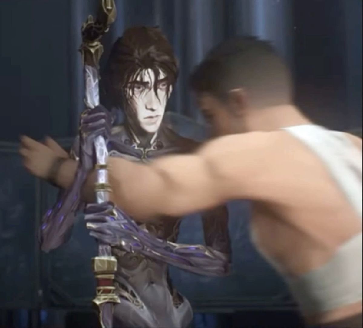 liageth's tweet image. Every time someone gets mad at Jayvik size difference I laugh because *this* is their canonical size difference
Traditional yaoi size