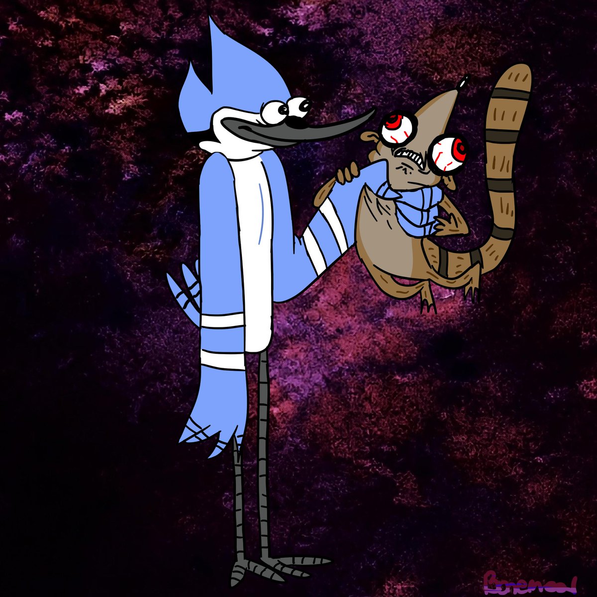 FNRegularShow's tweet image. Day 26 of images from Regular Show until Mordecai and Rigby are in Fortnite