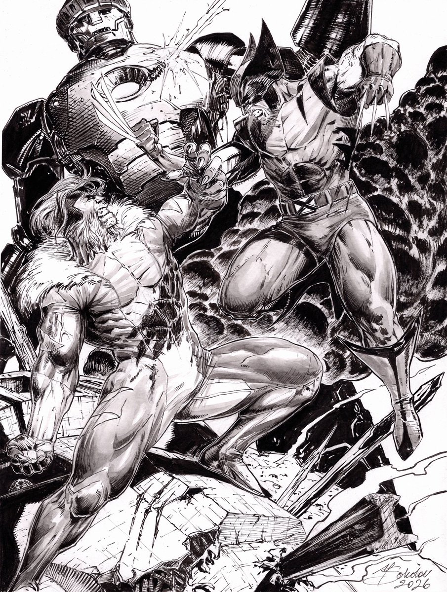 WOLVERINE vs SABERTOOTH
Commissioned
9x12
Ink and ink wash
#wolverine #savertooth #inking <a href="/Marvel/">Marvel Entertainment</a>