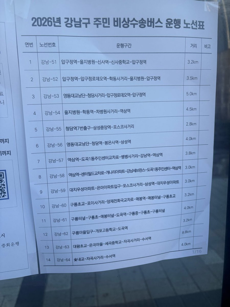 【速報】ソウル市内バス、昨日1/13からストライキ突入⚠️

1月13日(火) 午前4時から、ソウル市内のバスが運行停止しています⚠️

✅ 地鉄の増便＆終電1時間延長
✅江南区では無料シャトルバスを運行（6時〜22時） 

移動予定の方は地下鉄の利用を推奨します！ #韓国旅行 #ソウル #韓国情報 #버스파업