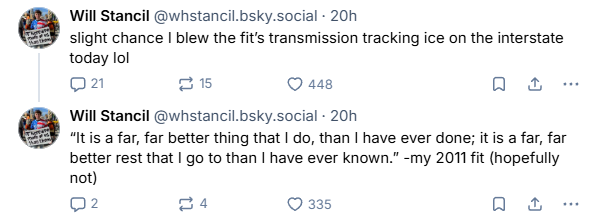 AlanMCole's tweet image. After a brief scare, Stancil has returned to surveilling ICE agents in his 2011 Honda Fit and he's in high spirits.

At some level you gotta respect the commitment.