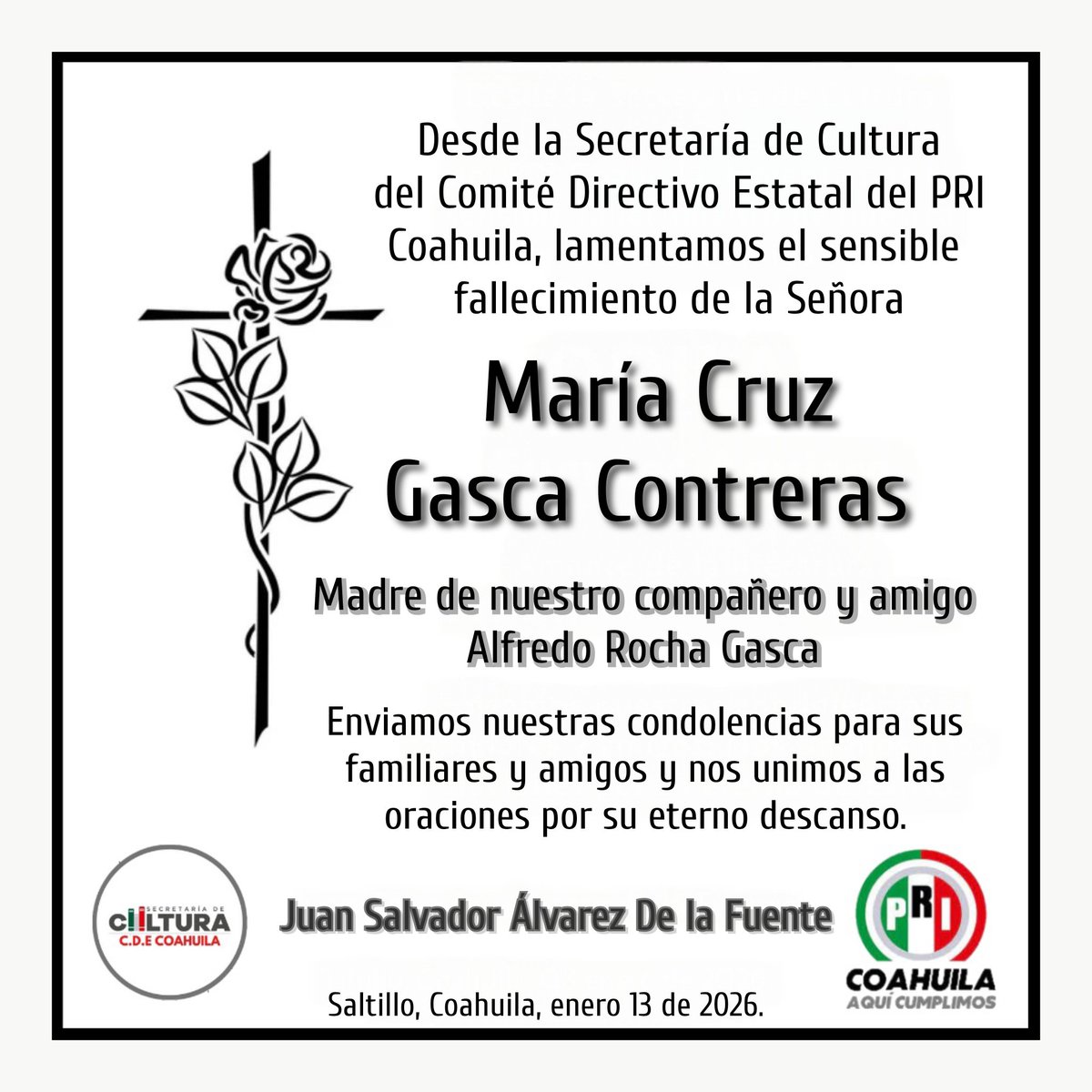 PRICoahCultura's tweet image. Descanse en paz.