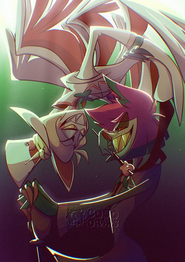 Cosodraws's tweet image. Finished✨️

#Alastor #Lucifer #HazbinHotel