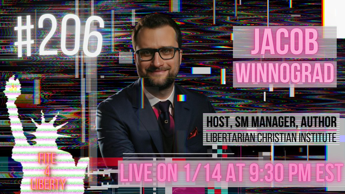 Tomorrow night Author, Podcast Host, and Social Media Manager <a href="/BiblicalAnarchy/">Jacob Winograd</a> rejoins the Fite to discuss his work with the <a href="/LCIOfficial/">Libertarian Christian Institute</a>! Don't miss it LIVE starting at 9:30 Eastern!