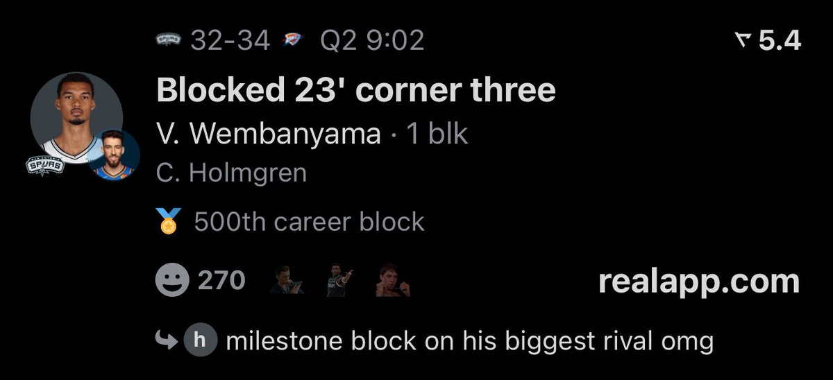realapp's tweet image. Victor Wembanyama is the fastest player this century to reach 500 career blocks.