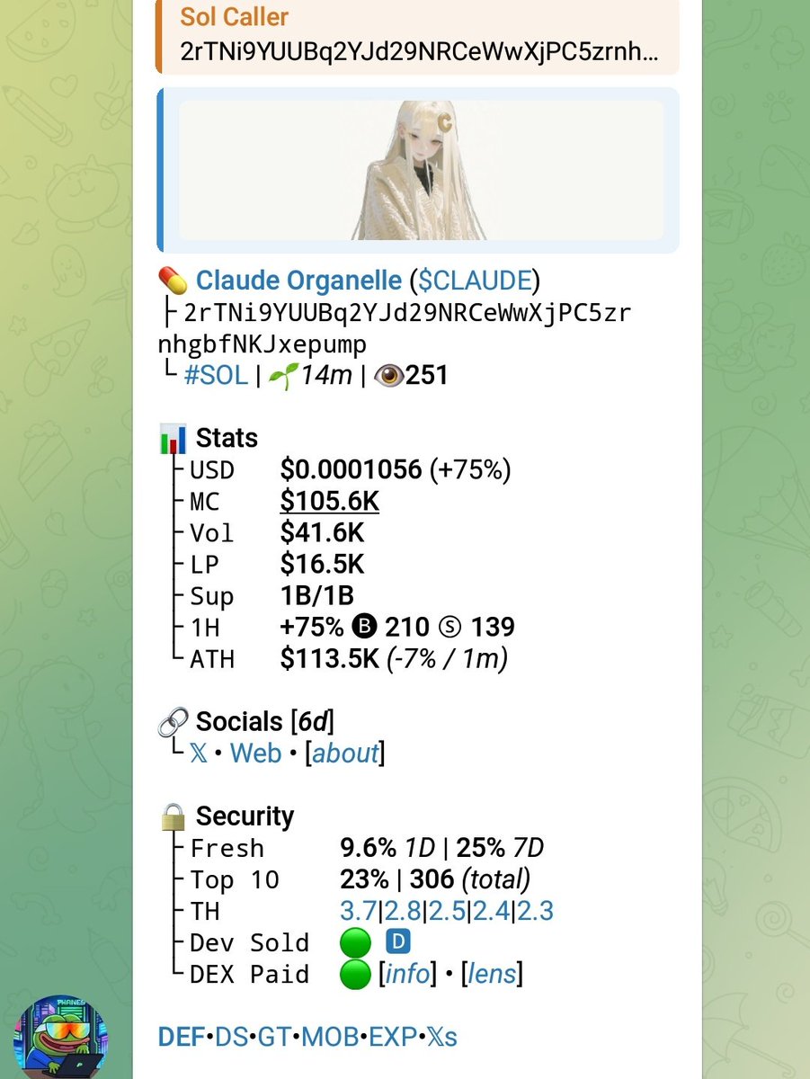 Sol_Caller02's tweet image. Ca....

2rTNi9YUUBq2YJd29NRCeWwXjPC5zrnhgbfNKJxepump

#memecoin #solana #Degen