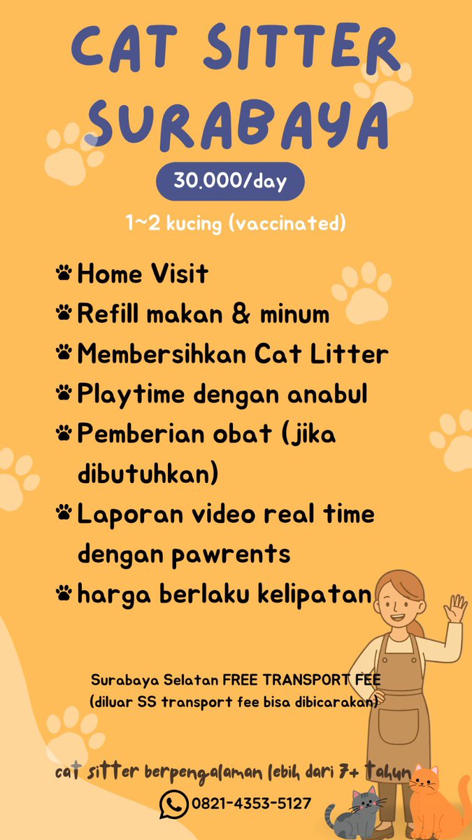 ntnrmdhn's tweet photo. @rajafila hi kaa, mjb yaa kali aja masih butuh cat sitter/penitipan kucing daerah surabaya boleh dm/WA akuu. thankyouu🤗🫶 https://t.co/XPn3Mk5mSc