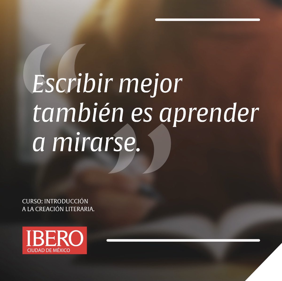 En marzo inicia mi taller virtual en la IBERO, coordinado por su Dirección de Educación Continua.
✍️📚

Lo imparto desde 2014.

<a href="/DiplomadosIbero/">Diplomados Ibero</a> 
ibero.mx